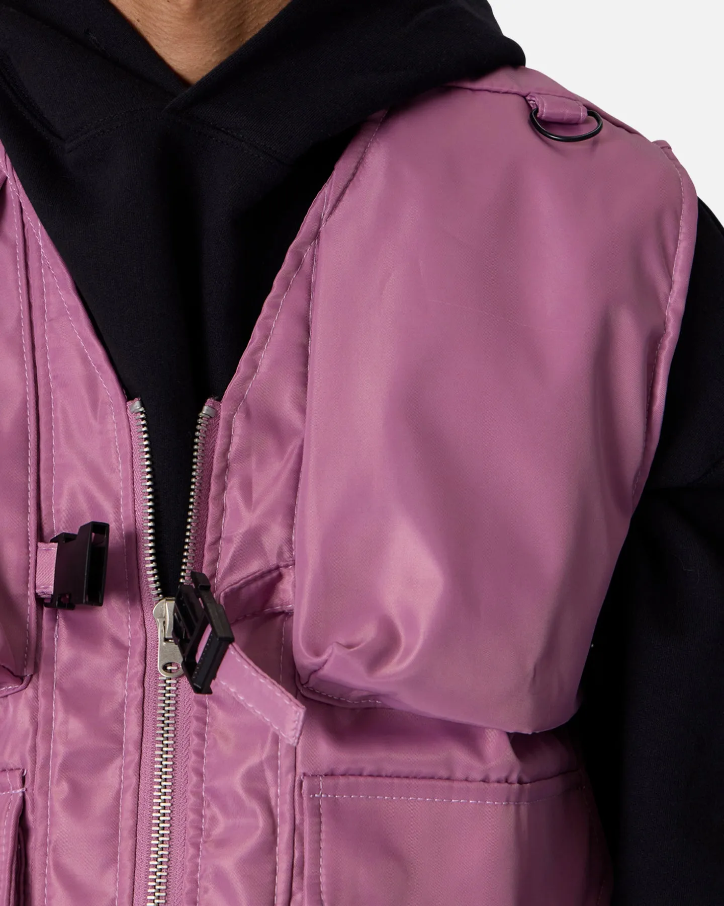 MNML Nylon Utility Vest Pink