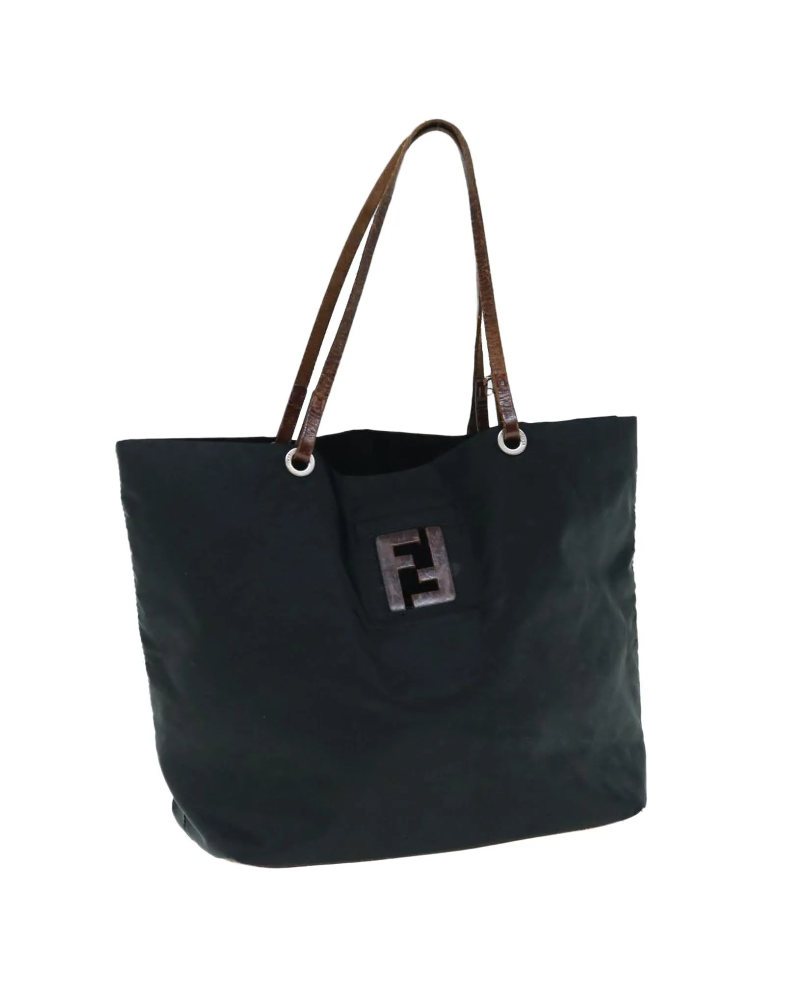 Nylon Black Tote Bag with Accessory - Italian Made