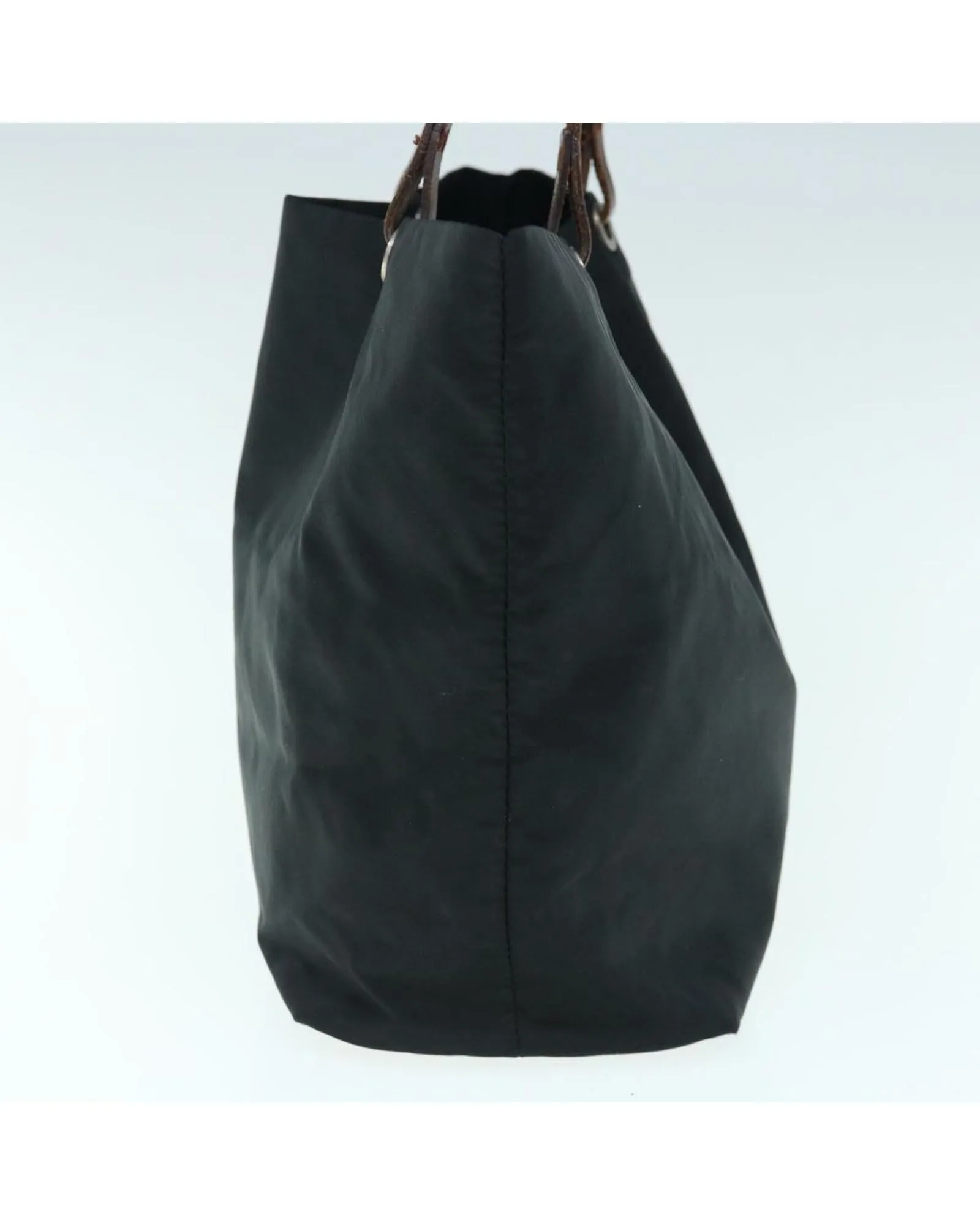 Nylon Black Tote Bag with Accessory - Italian Made