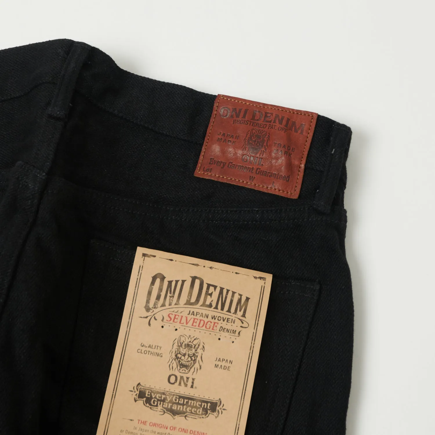 ONI 622ZR-BKBK Secret Denim Relaxed Tapered Jean - One Wash - Black