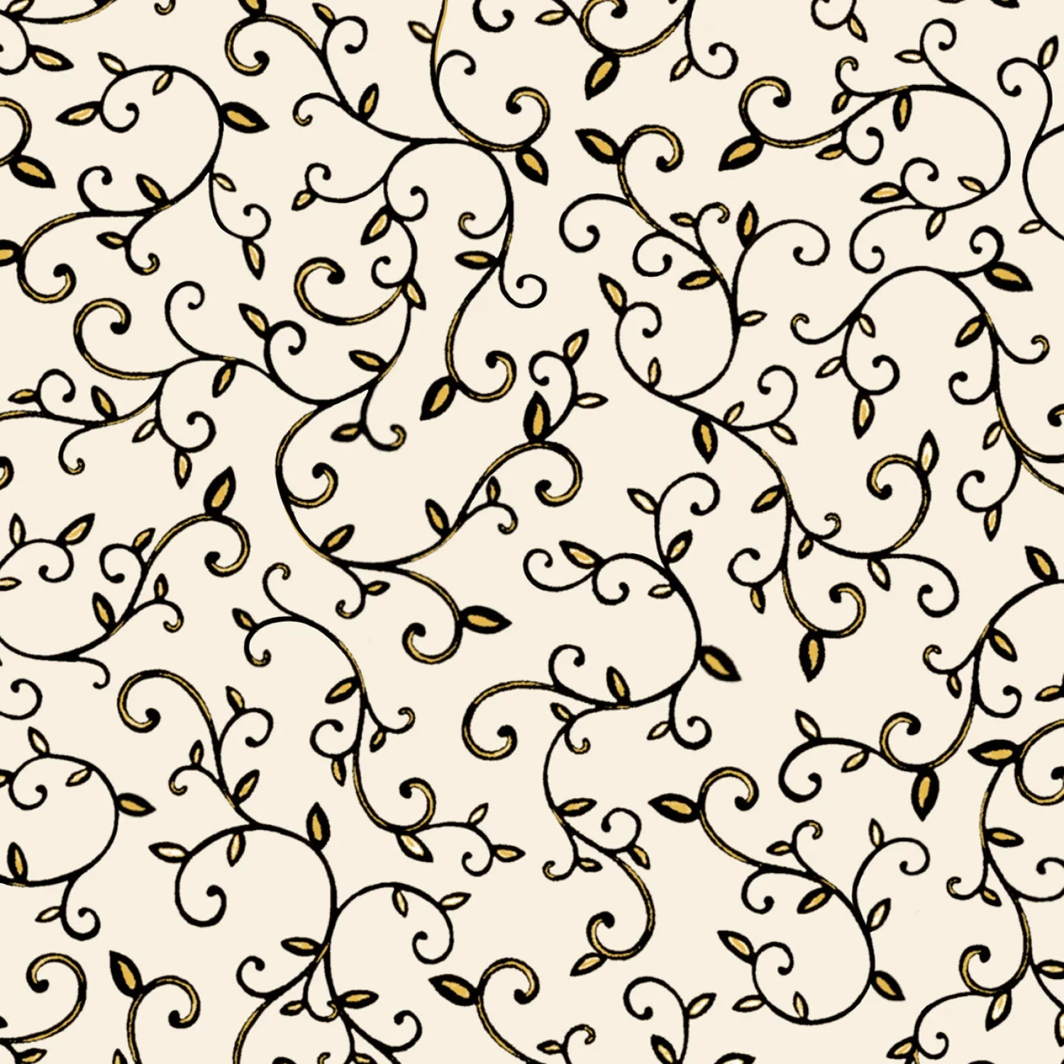 Practical Magic | Scroll Eggshell by Jacqueline Wild for P&B Textiles | PMAG5364-E