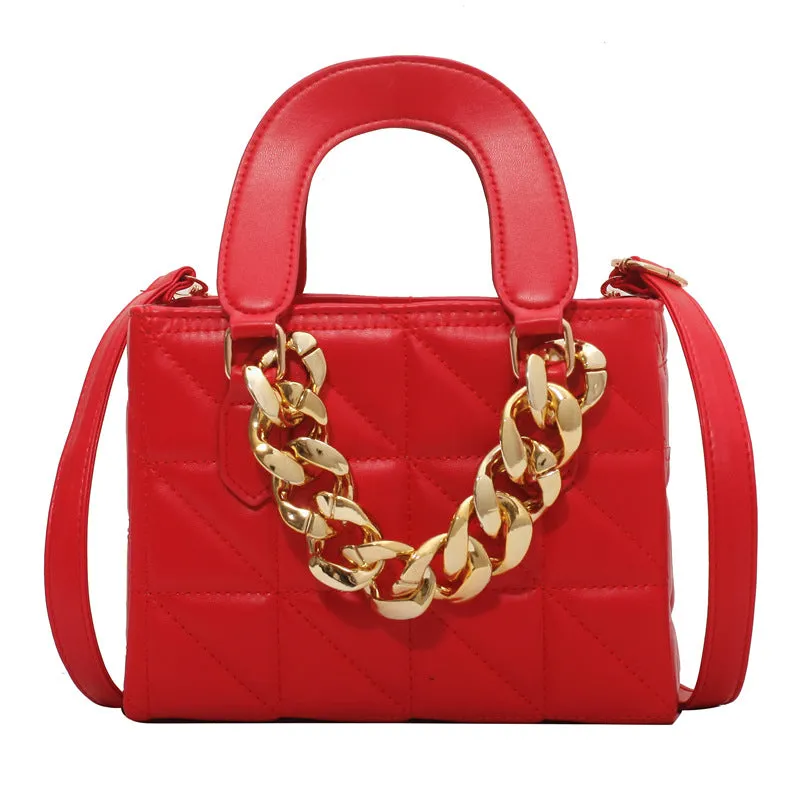 Rhombus Chain Tote Handbags