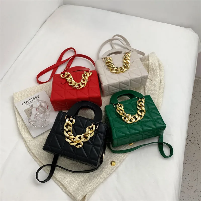 Rhombus Chain Tote Handbags