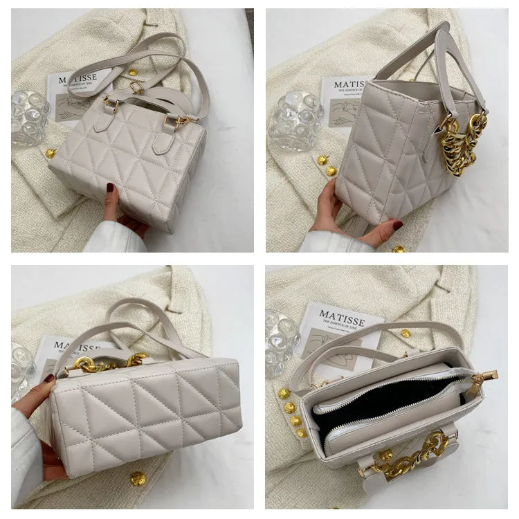 Rhombus Chain Tote Handbags