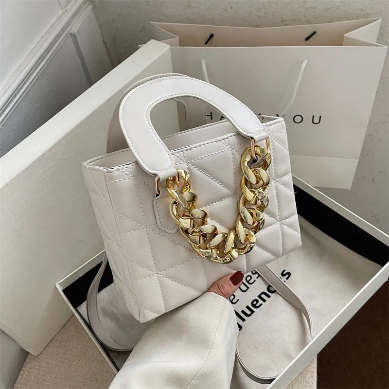 Rhombus Chain Tote Handbags