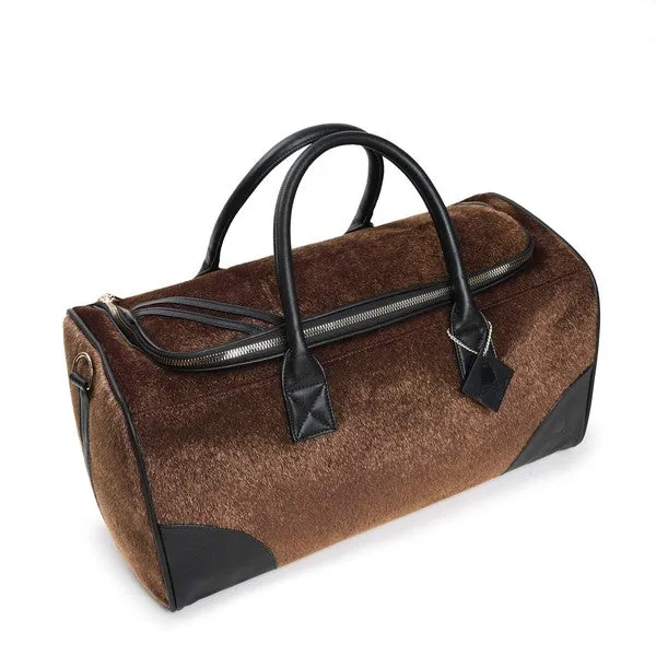 Rust Brown Fridge Pony Fur Duffle Reg