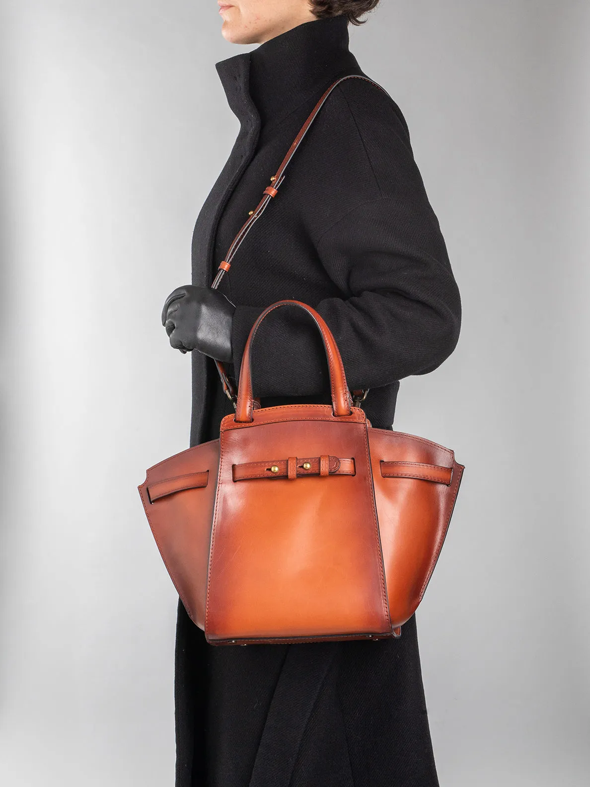 SADDLE 07 - Brown Leather Tote Bag