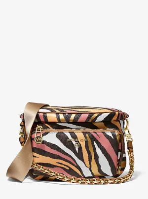 Slater Medium Metallic Zebra Logo Sling Pack