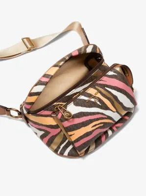 Slater Medium Metallic Zebra Logo Sling Pack