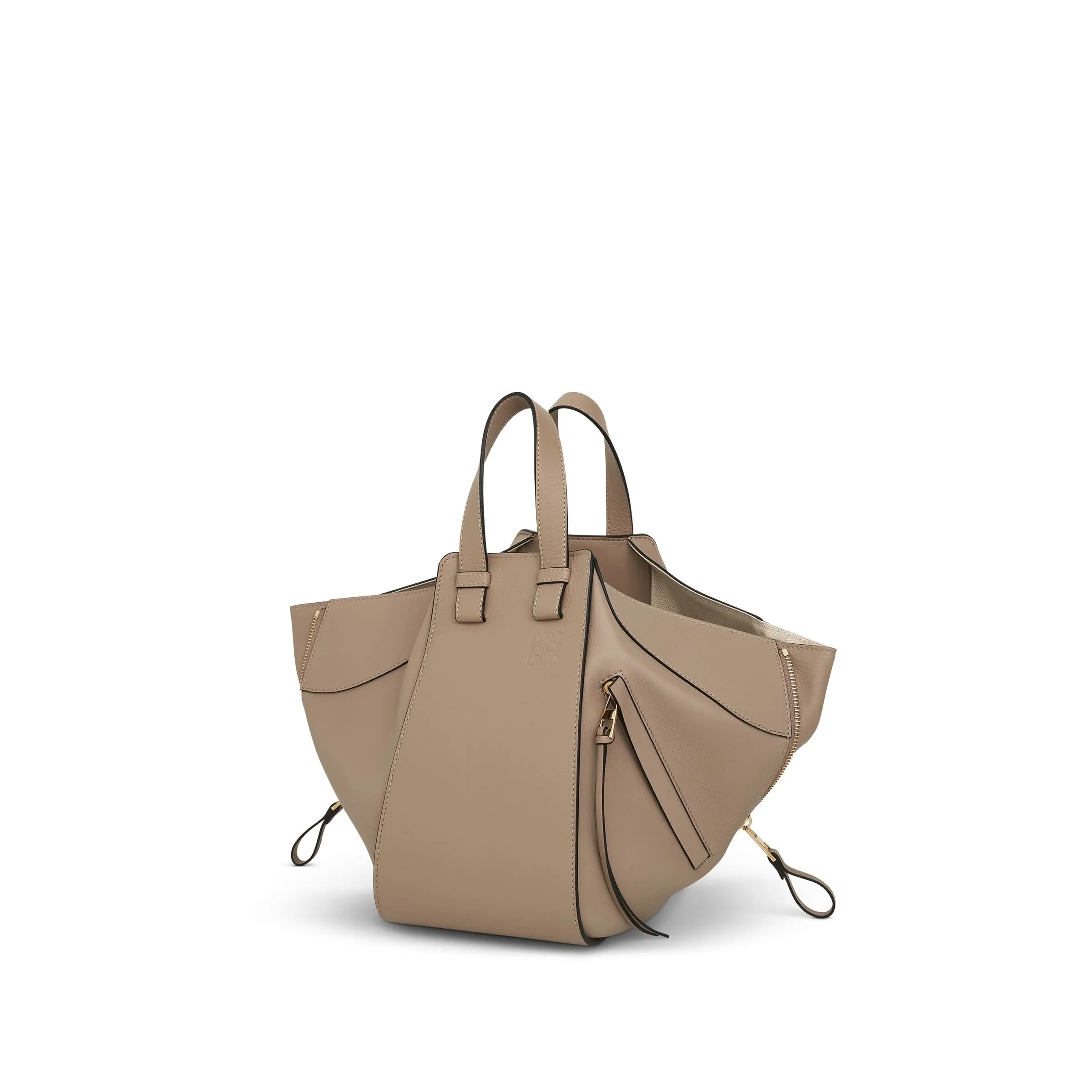 Small Hammock Bag in Classic Calfskin in Sand