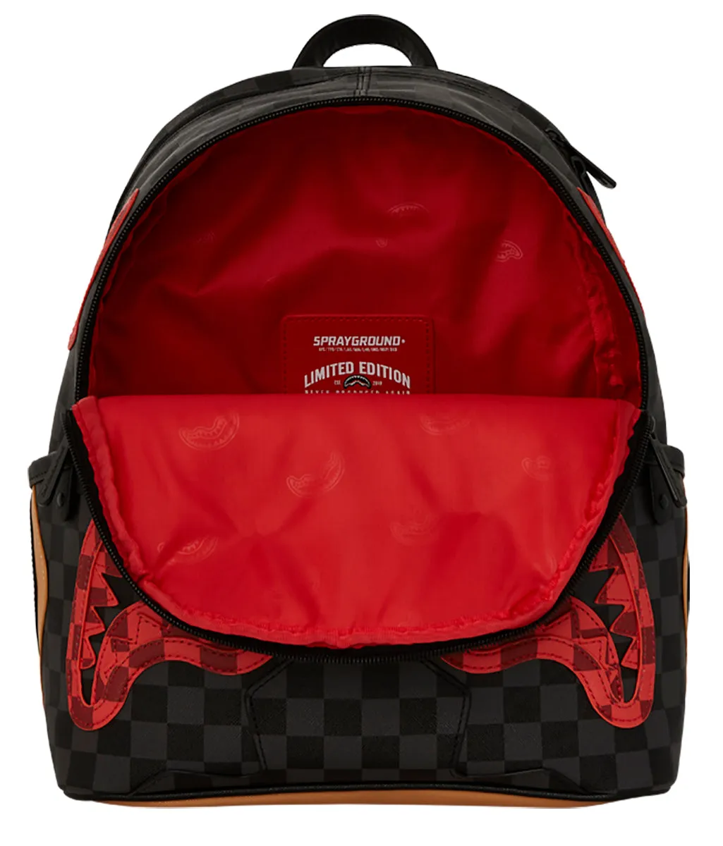 Sprayground Evil Genius Savage In Black Red Backpack