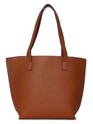 Tan PU Tote Bag