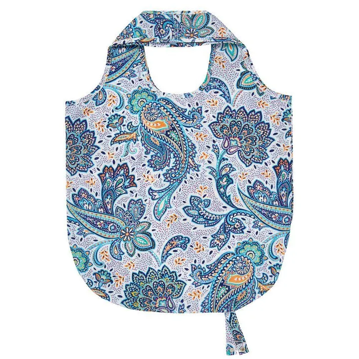 Ulster Weavers Reusable Roll-Up Bag - Italian Paisley (Polyester, Blue)