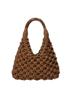 Vannifique Plain Woven Leather Handbag