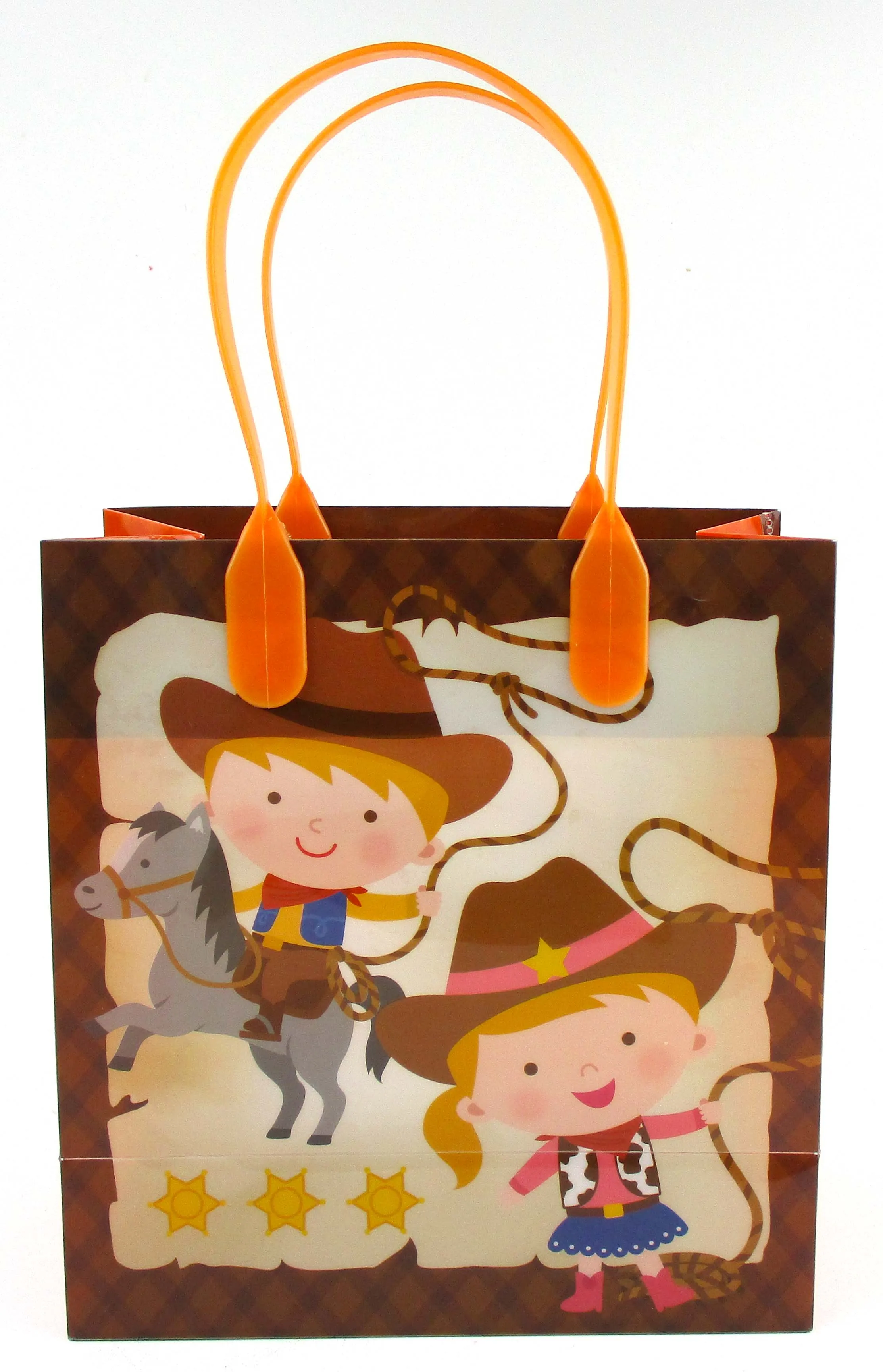 Western Cowboy Cowgirl Themed Party Favor Bags Treat Bags - Set of 6 or 12