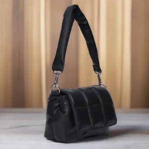 Women's Black Leather Cross Body Bag | Shoulder Bag